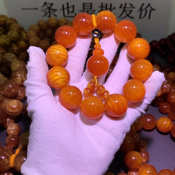 天***才松木（琥珀木）手串/手链2.1 包浆高货