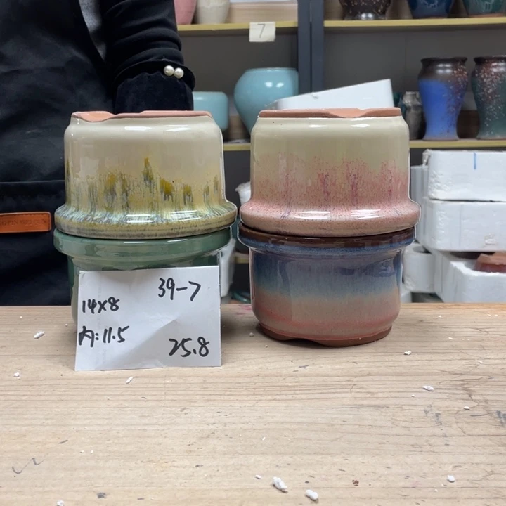 紫砂花盆多肉花盆微瑕7