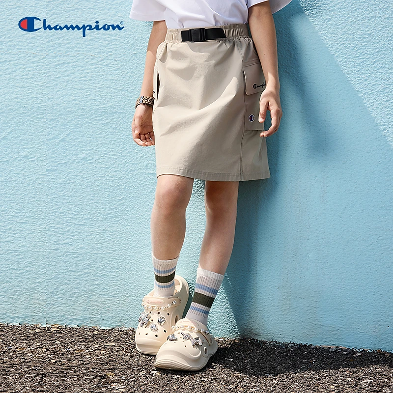 Champion冠军童装25夏新款经典日常工装半身裙25SS-BQ327