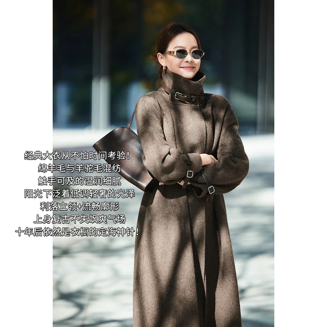 【新品】A美洋MEIYANG 邦尼升级大衣【商场同款】110+中长款毛呢-周一