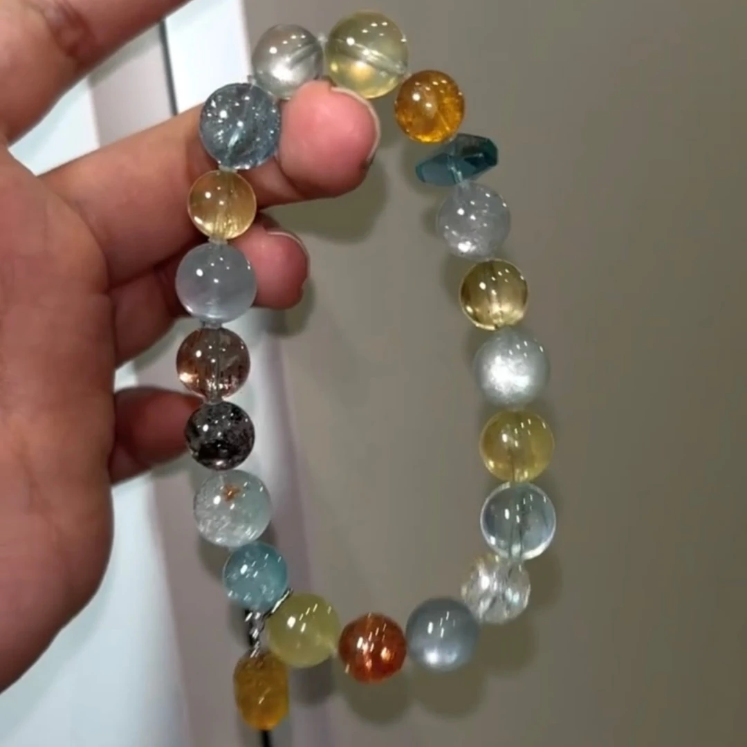 铜合金手链 【春日花园】多巴胺多宝手串搭橙红小貔貅设计手串手链