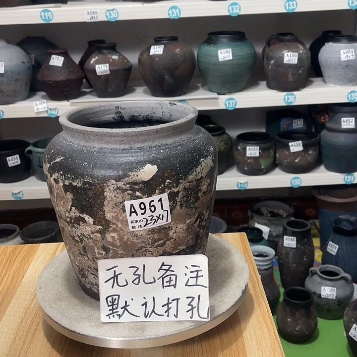 红陶手工制作工艺花盆