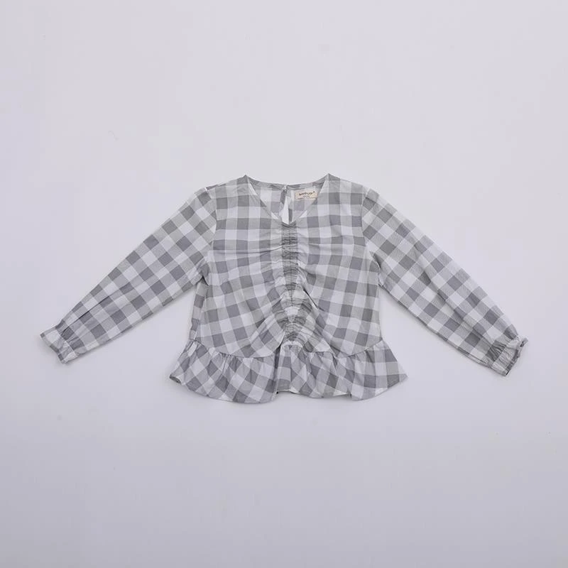 夏季洋气格子长袖小衫3121038195