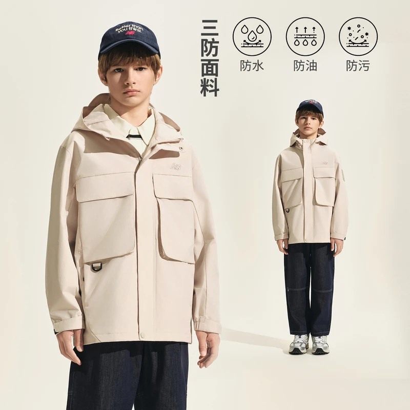 New Balance nb童装男女儿童2025年新款工装风夹克外套ND7AF32153