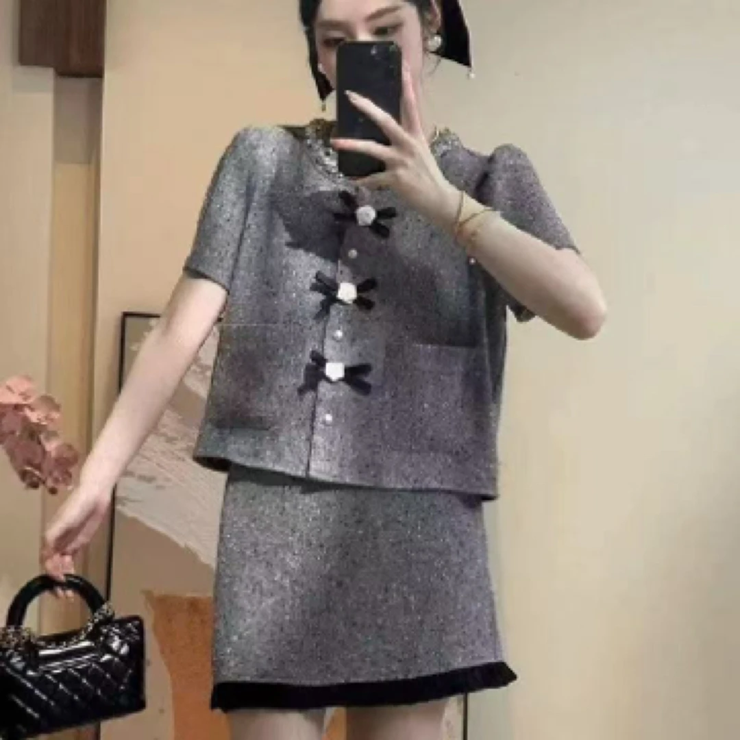 少女小香风名媛气质上衣半身裙港风时尚夏装显瘦轻奢夏季套装