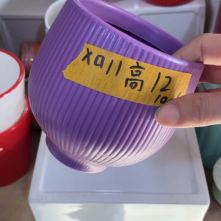 陶瓷花盆有孔 瑕疵介意勿拍