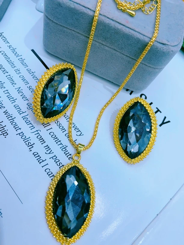 合金玻璃耳饰 粉丝福利 项链吊坠 耳环