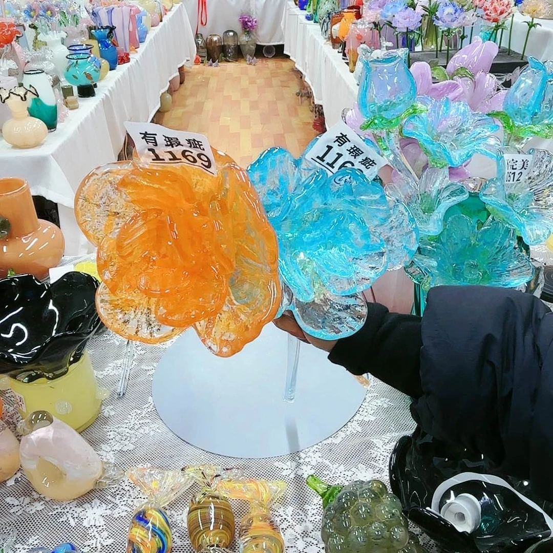 蓝***朵安妮家花瓶花器摆件瑕