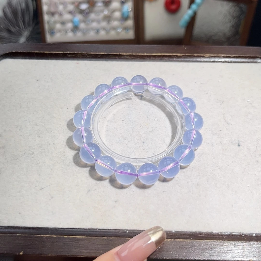 水晶手串未镶嵌前****逃11.8m紫玉晶