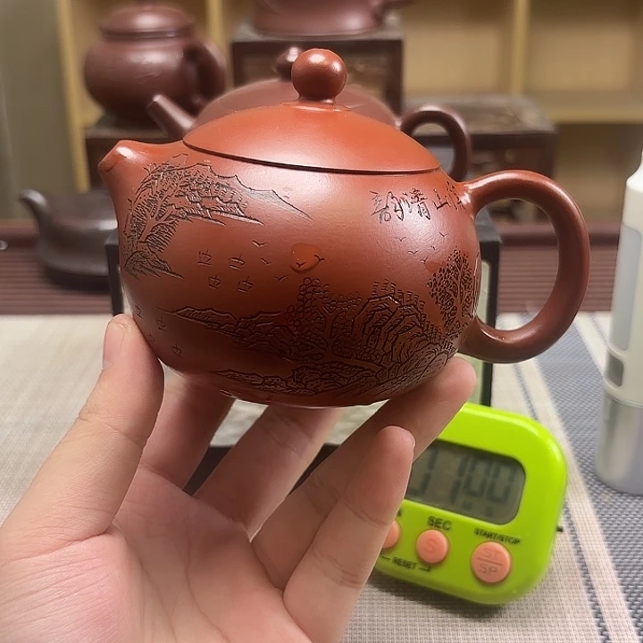 小***足紫砂茶壶微瑕处理