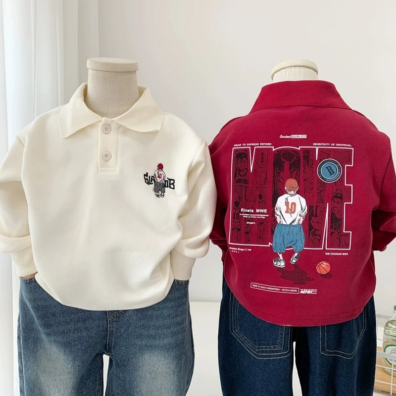 男童卫衣洋气中小童网红长袖春秋装儿童韩版休闲POLO衫小男孩上衣