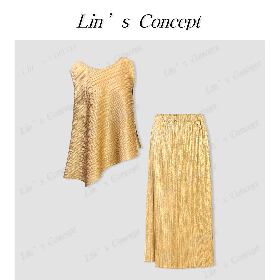 【Lin's concept】极简设计师款褶皱肌理时尚套装 DL2405628