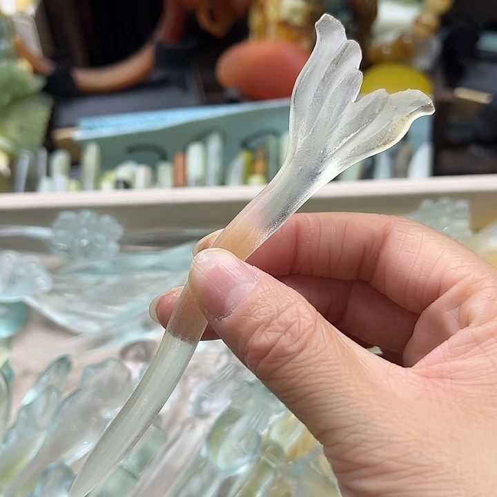 蛇纹石玉未镶嵌发簪
