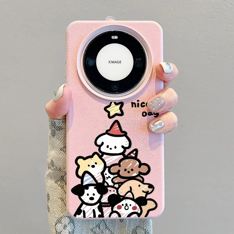 圣诞小狗适用华为Mate60Pro手机壳卡通P70/60/50荣耀vivo防摔保护