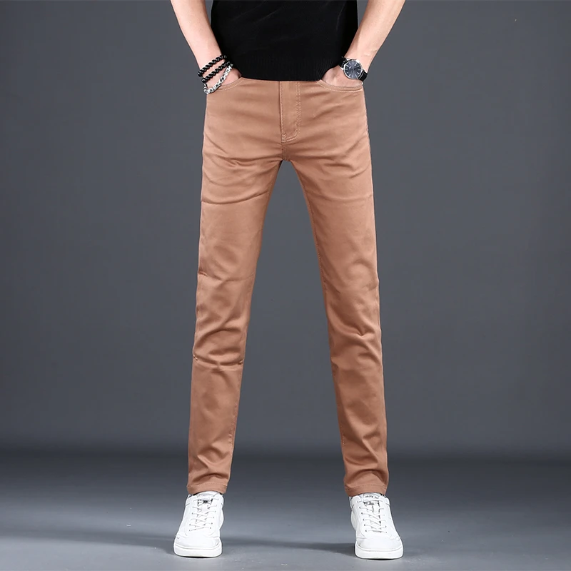 春秋款上新2025爆款男生男款牛仔裤薄款修身小脚裤子潮流夏季百搭