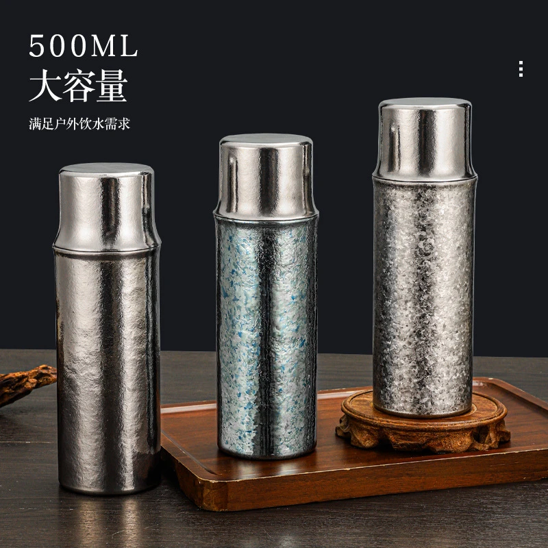 2025节节高500ml纯钛双层磁吸保温杯商务送礼黑金礼盒款带礼袋