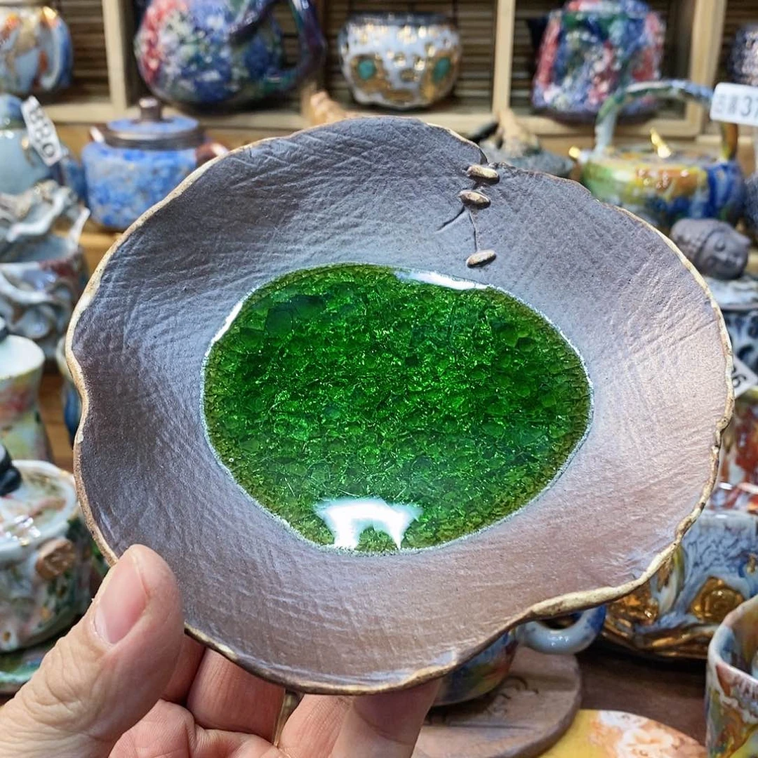 粗陶志野柴烧茶器