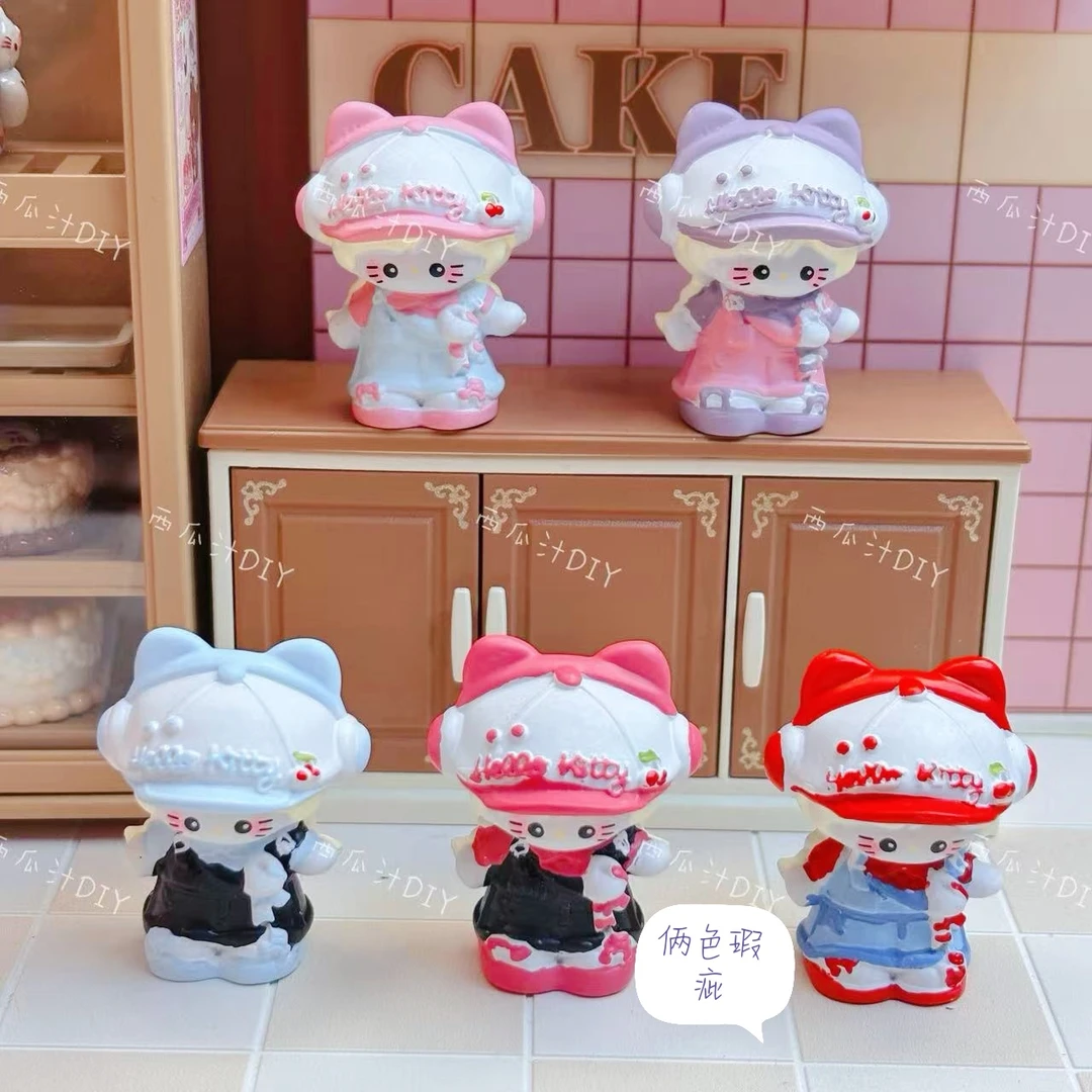 【西瓜定制--手绘棒球帽KT】纯手绘立体diy树脂饰品可爱小配件