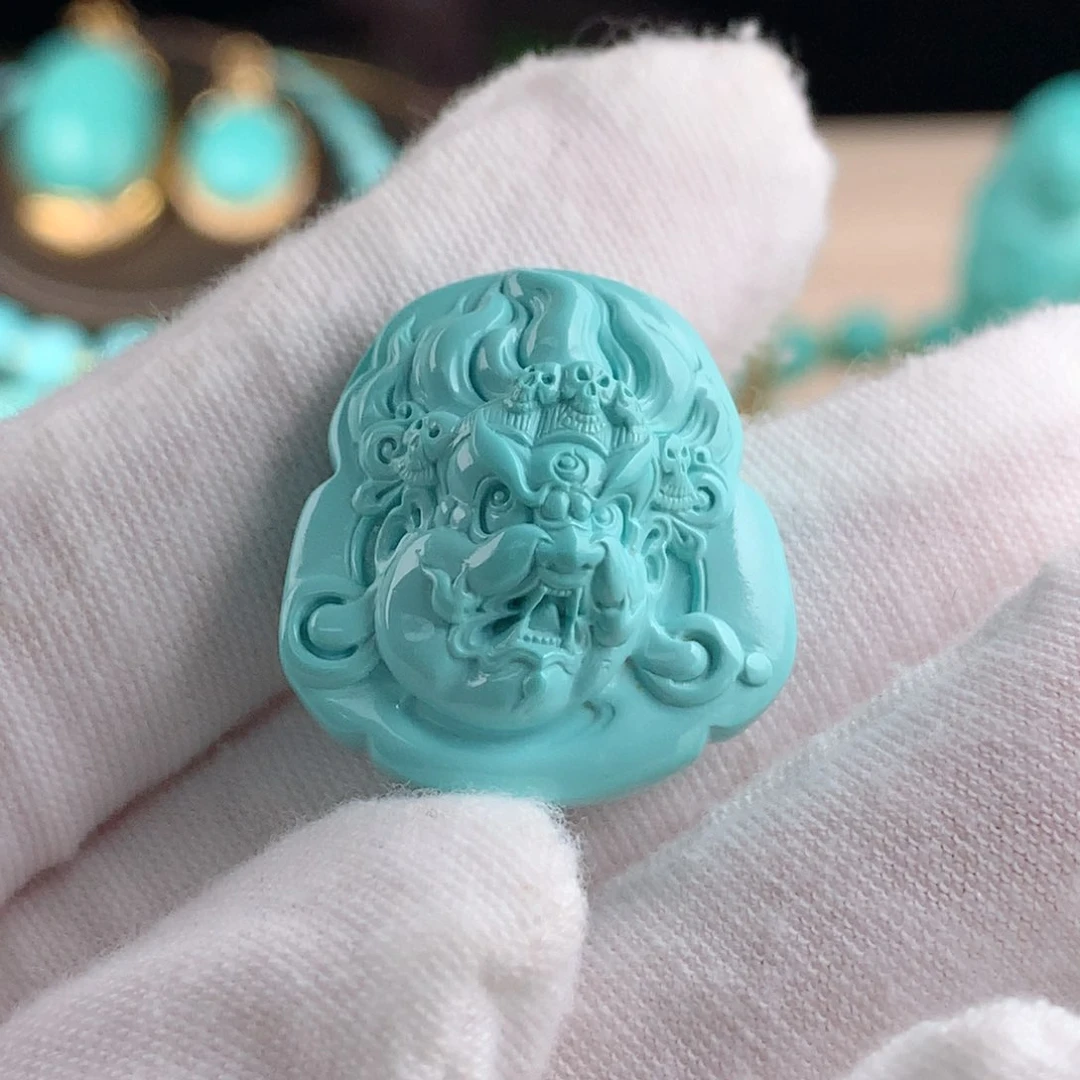 绿松石大黑天未镶嵌