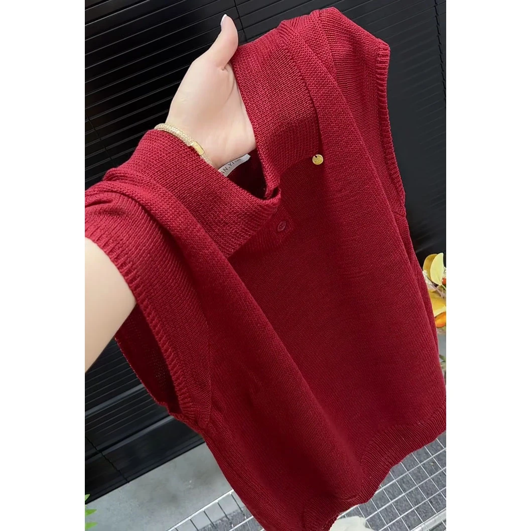 今年夏季超火ins风休闲穿搭女2025新款爆款简约气质百搭无袖上衣