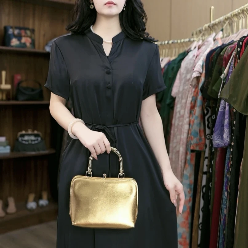 23-27-43 新款纯色气质连衣裙