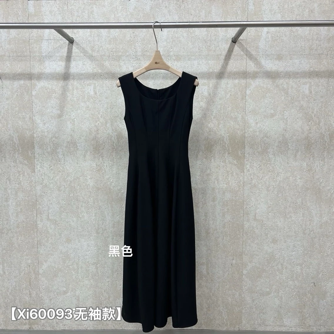 鑫燃KIKI （黑天鹅裙）法式复古赫本风高级收腰无袖连衣裙 60093 XI