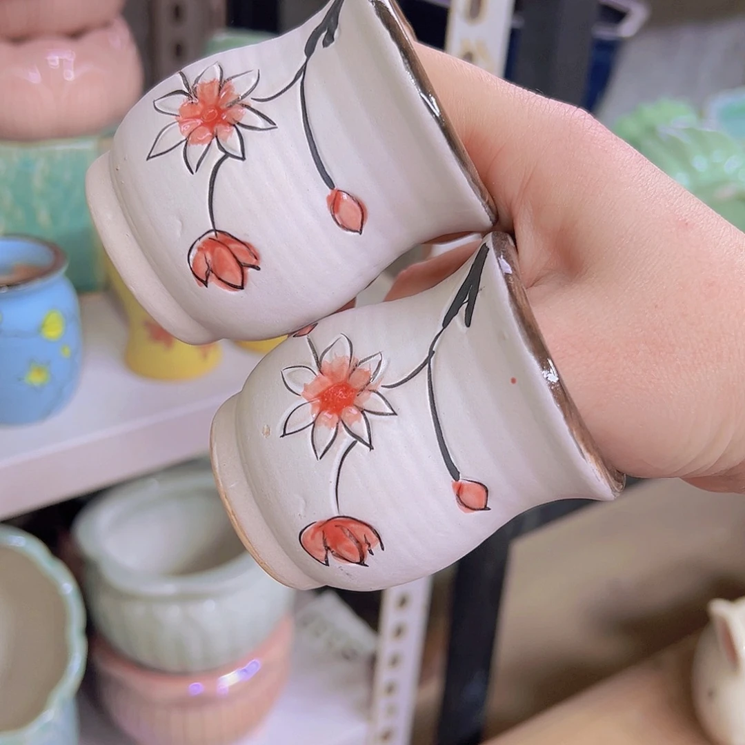 红陶陶瓷花盆当场满12包邮