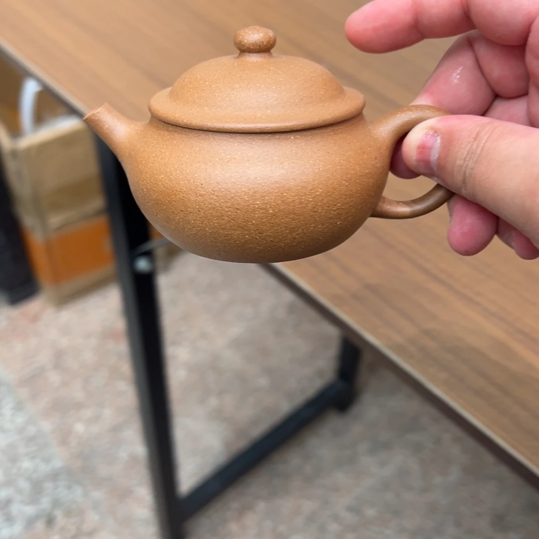 茶壶紫砂150cc金降坡矮柿圆