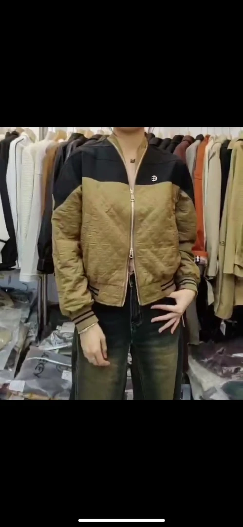 洋气宽松牛仔拼接夹棉衬衫外套女中长款