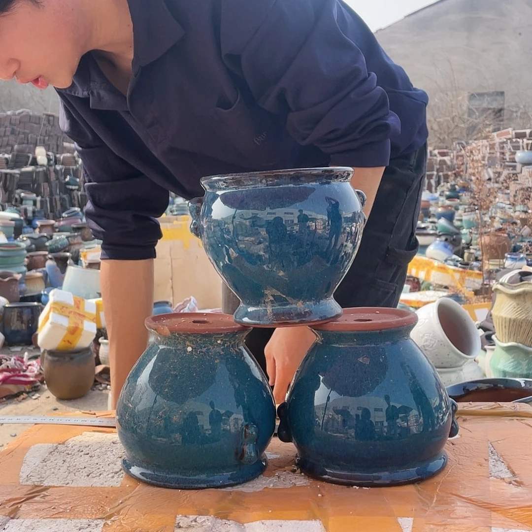 红陶宜兴紫砂花盆