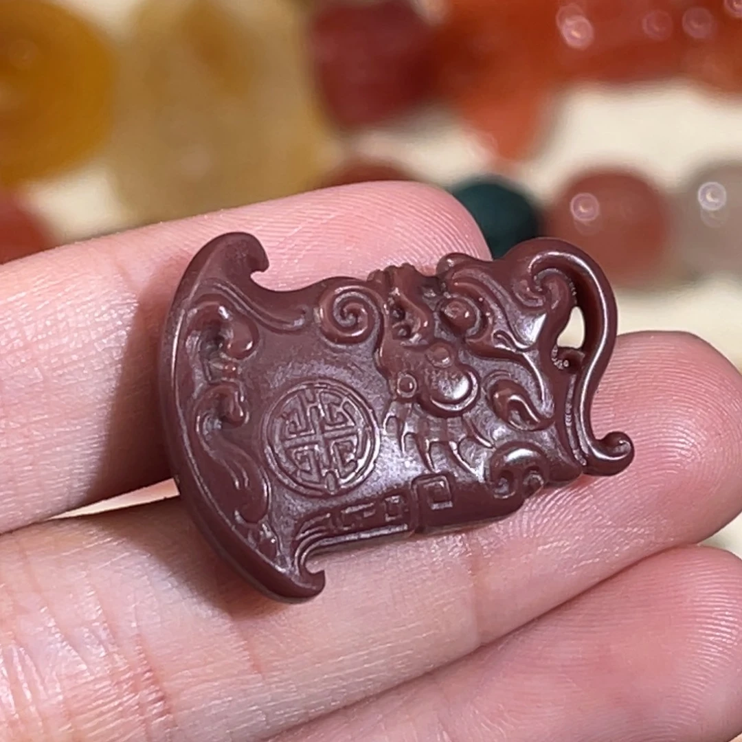 玛瑙/玉髓未镶嵌战斧19.8x25.5x5.9mm不退换