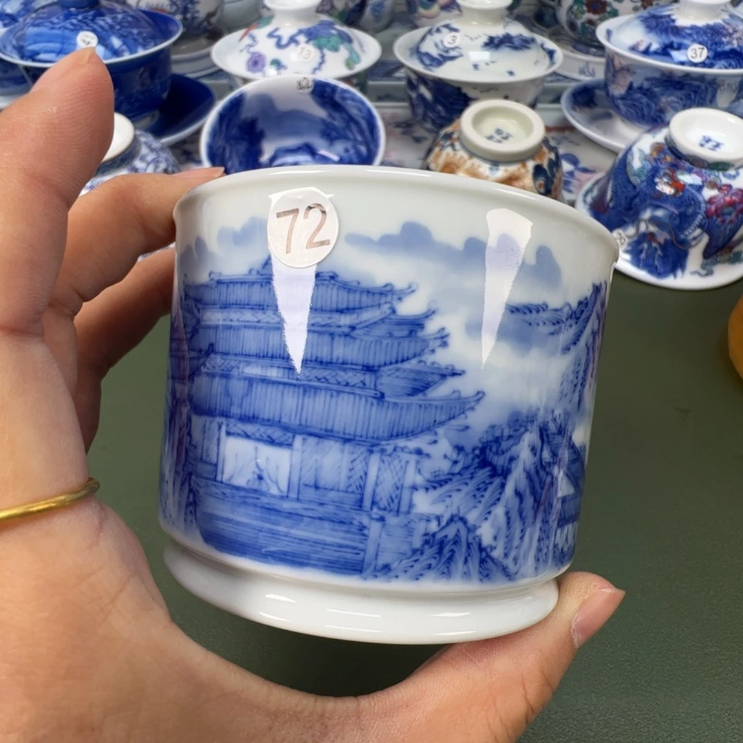 陶瓷景德镇纯手工纯手绘茶具木木72