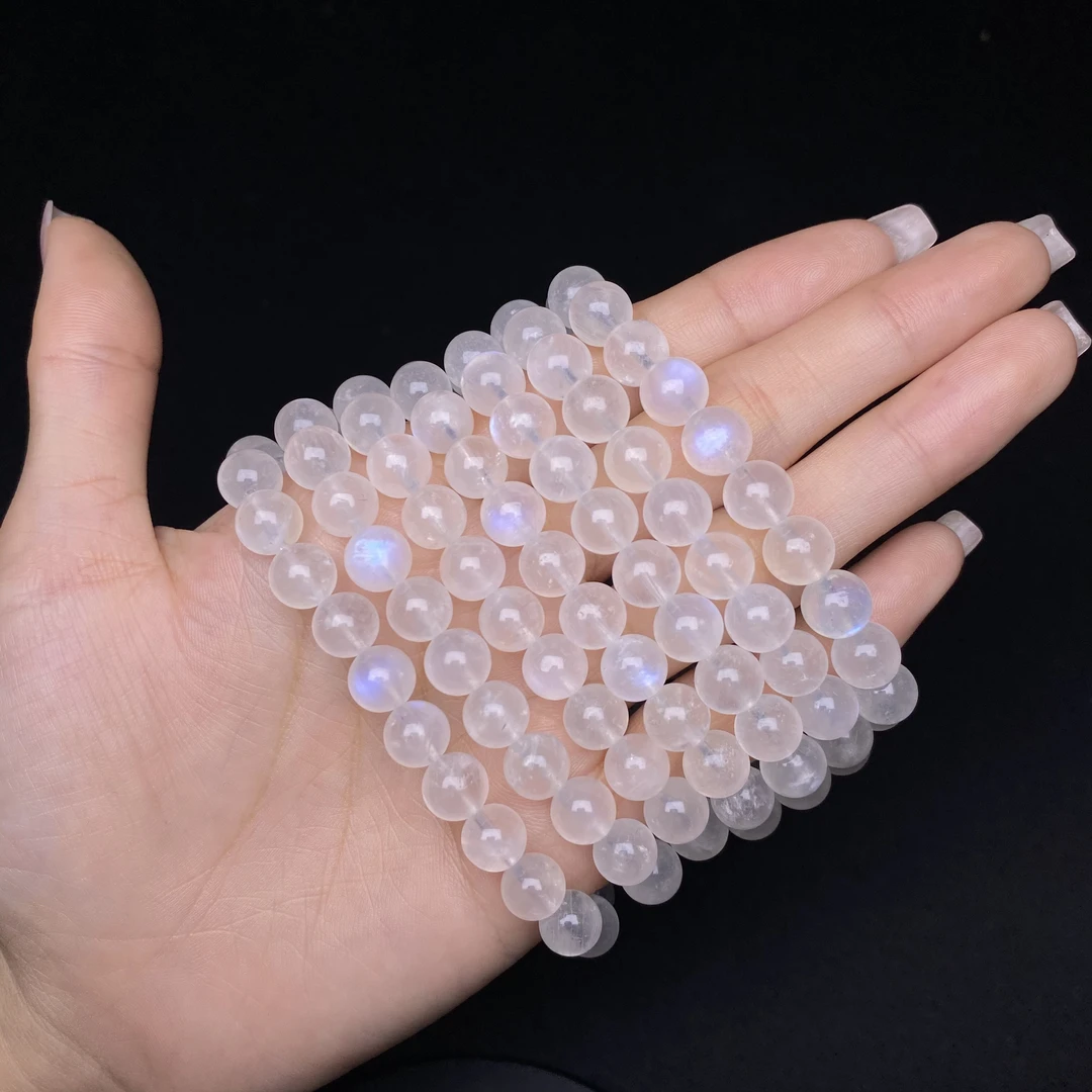 y459  蓝白月光手链8mm+多样性发一