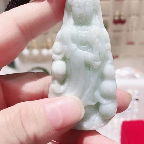 颈饰未镶嵌翡翠天然缅甸翡翠A货吊坠