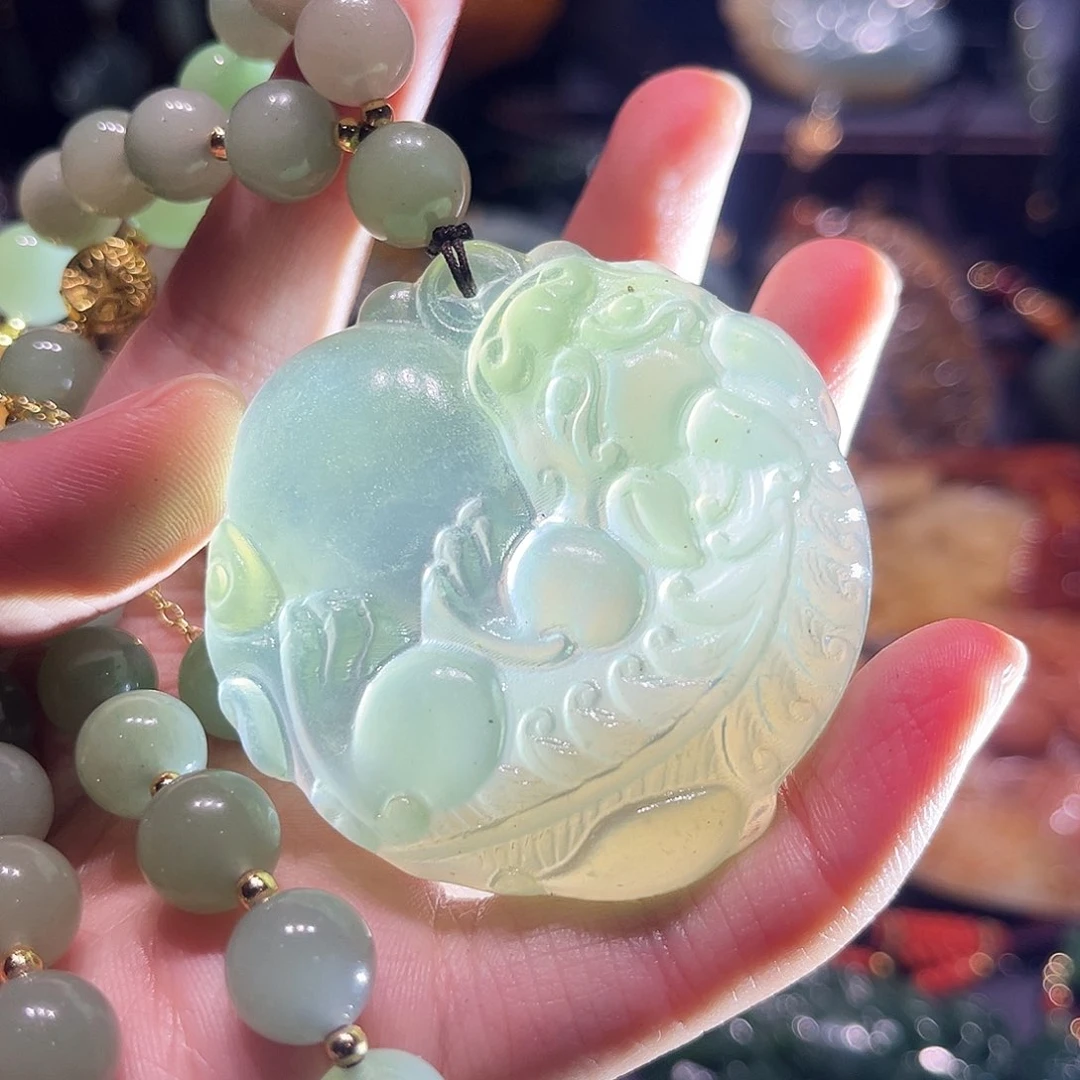 岫玉未镶嵌毛衣链