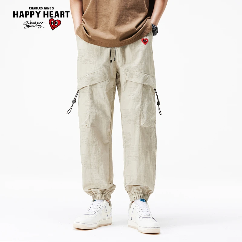 查尔斯桃心 城市户外系列春季新款休闲裤男女同款宽松百搭