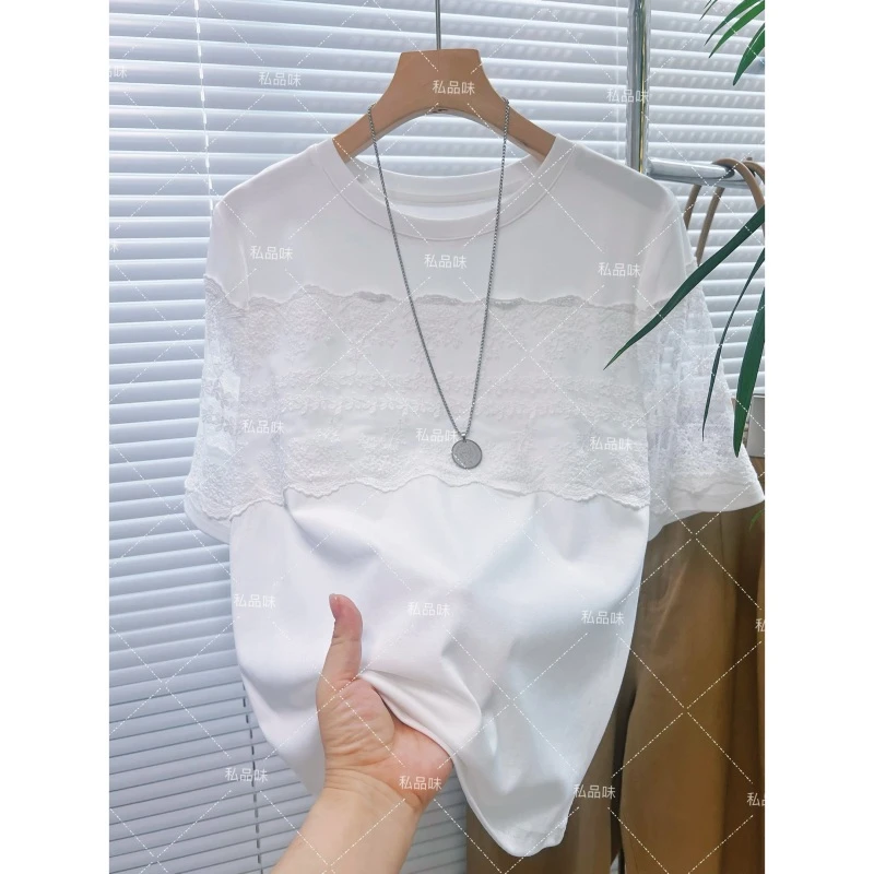 SPW私品味  2025夏季新款蕾丝短袖  SS8901