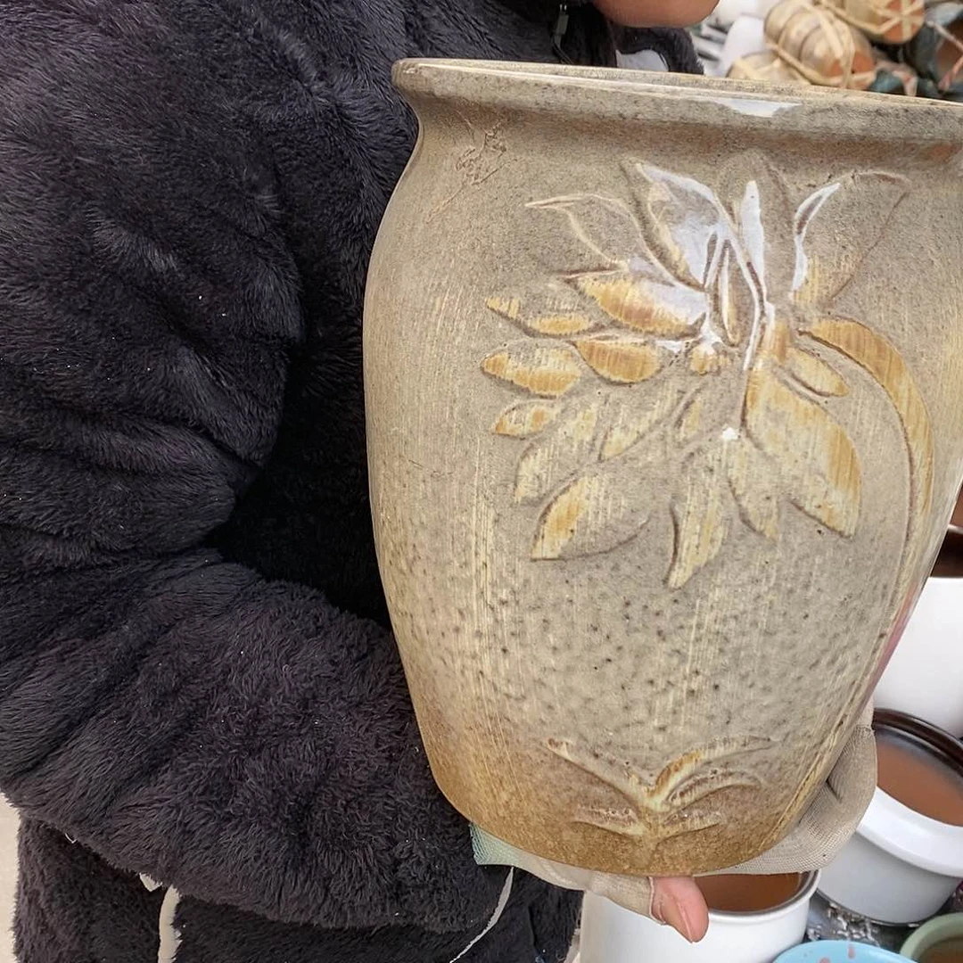 紫砂花盆正品口20高25