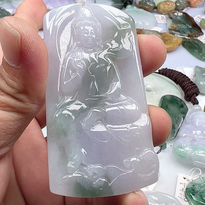 颈饰未镶嵌翡翠缅甸翡翠吊坠