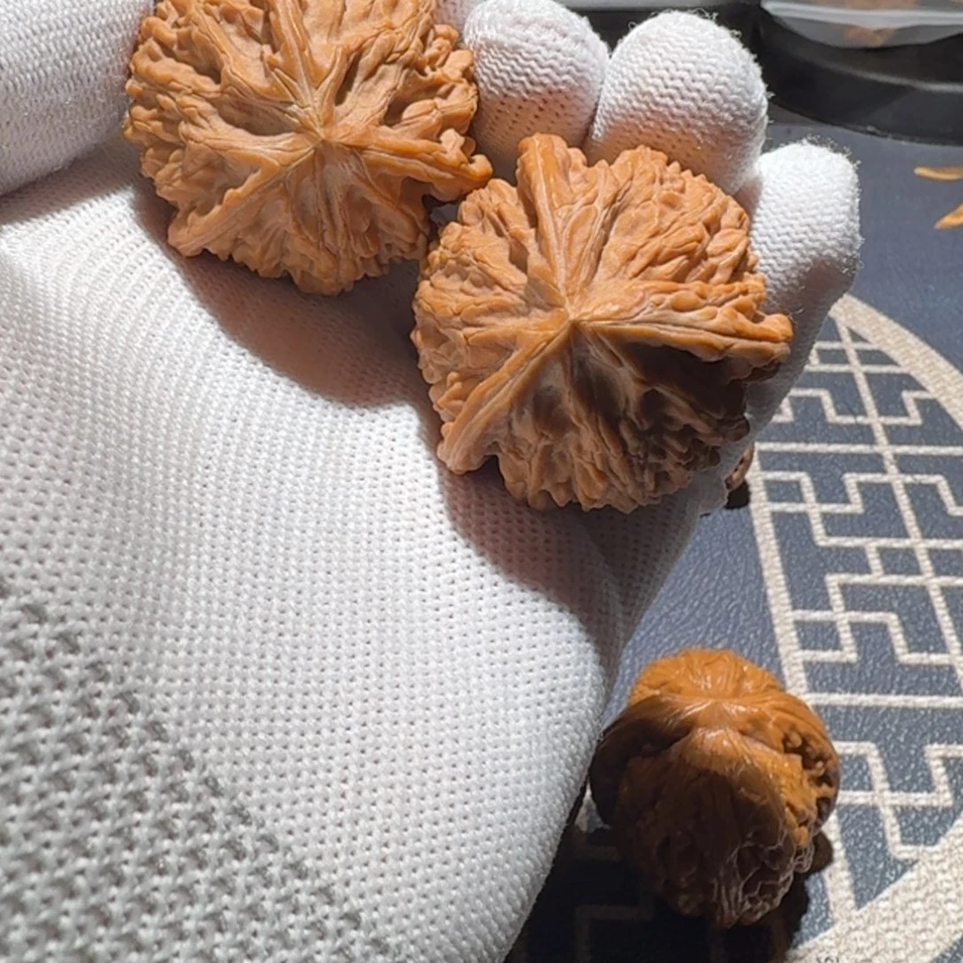 文玩核桃把件御龙三棱正奔