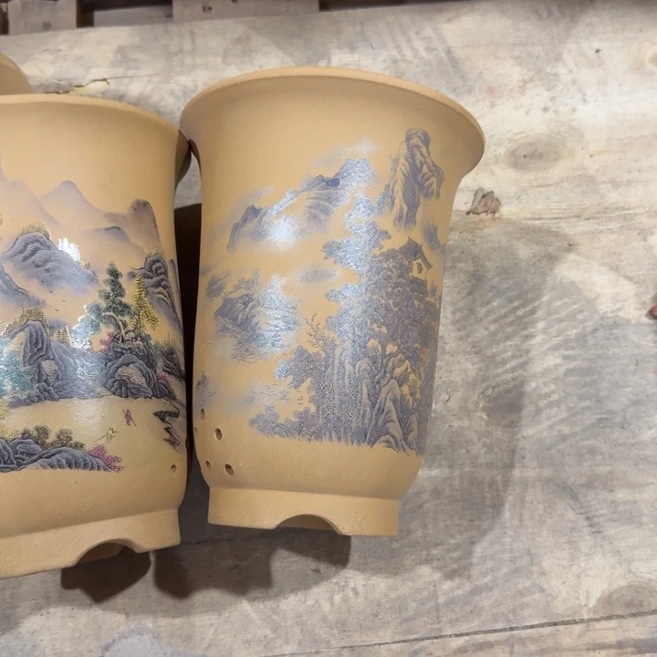 紫砂紫砂花盆破损补发高度22口径17俩只