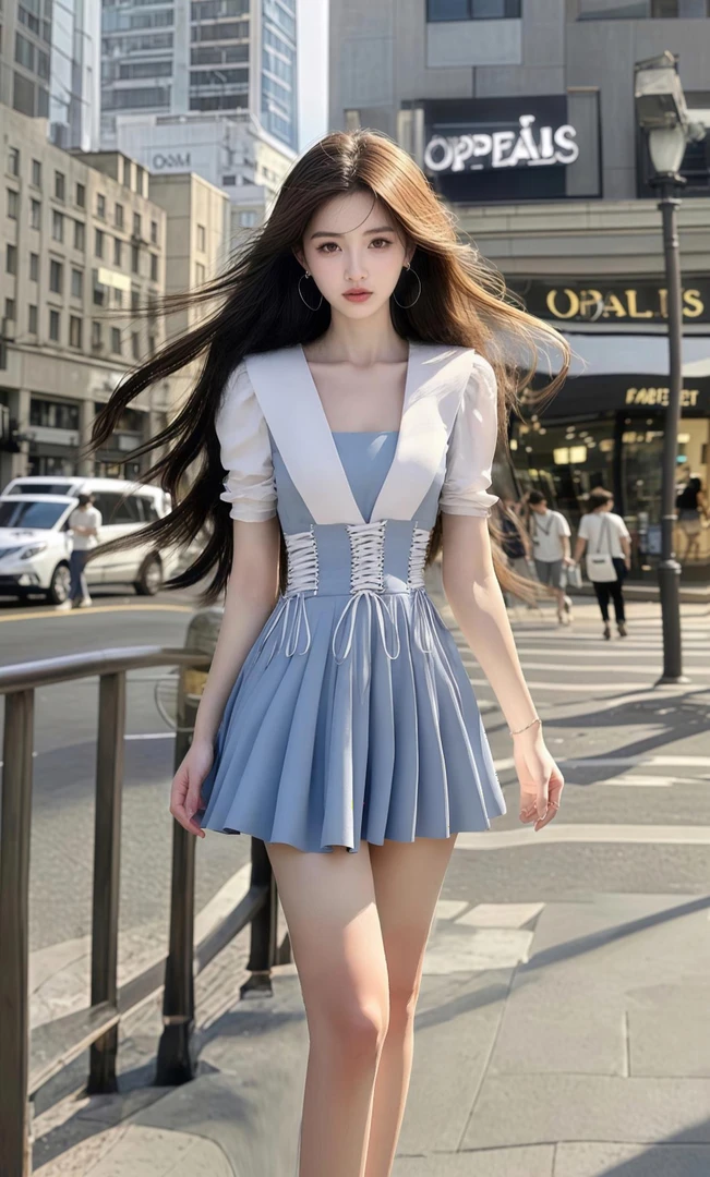 夏季温柔风方领短袖收腰连衣裙女小众时尚高级显瘦气质氛围感裙子