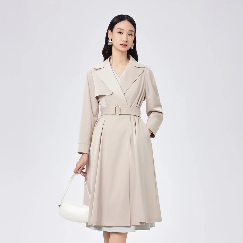 OBEG欧碧倩优雅气质时尚通勤女装秋季翻领风衣50481532