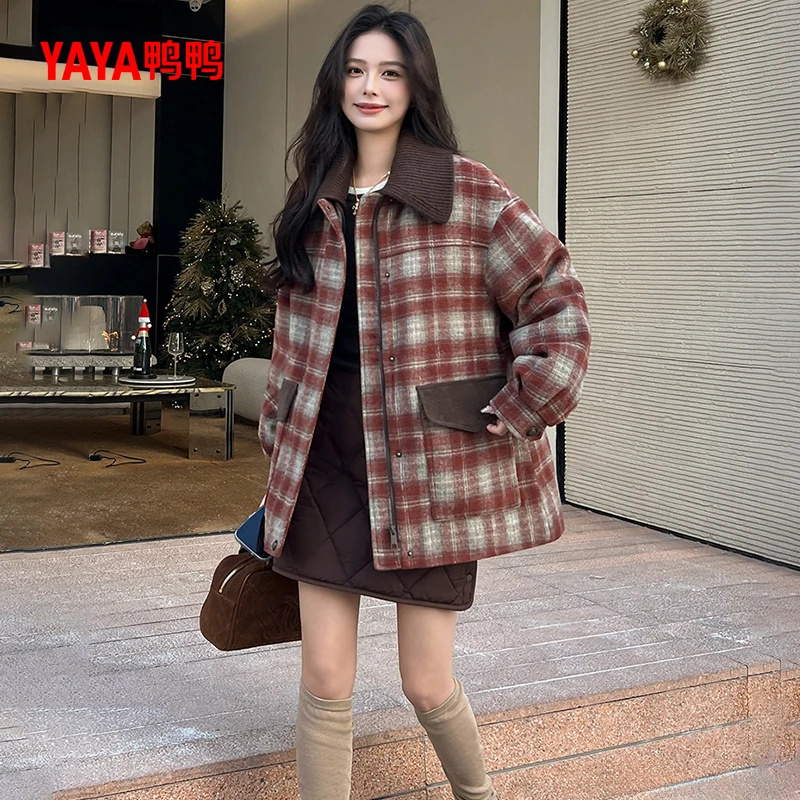 鸭鸭90绒羽绒服女士冬季时尚韩版小众设计感保暖加厚YE4B622531D
