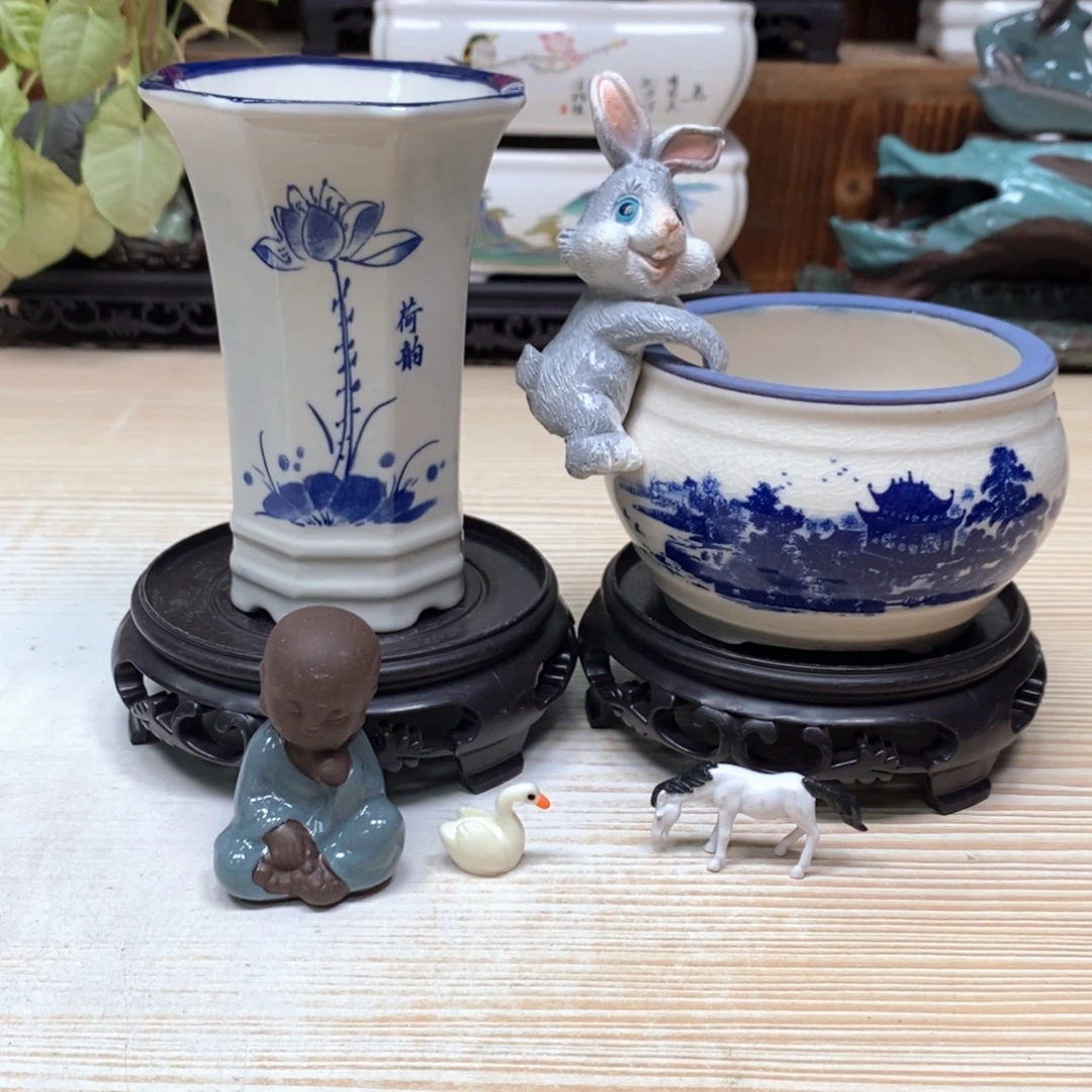紫砂花盆陶瓷艺术花盆陶瓷