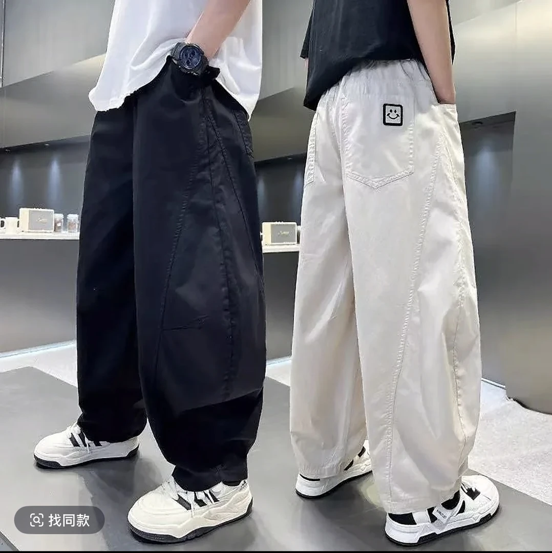 【潮趣百搭】儿童裤子夏季薄款2025新款洋气儿童休闲中大童长裤潮