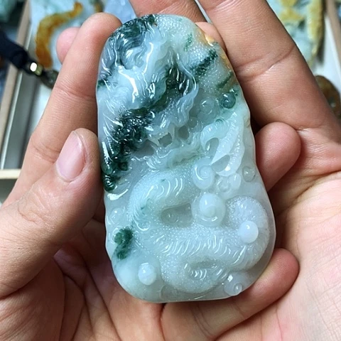 颈饰未镶嵌翡翠福豆豆珠宝翡翠颈饰