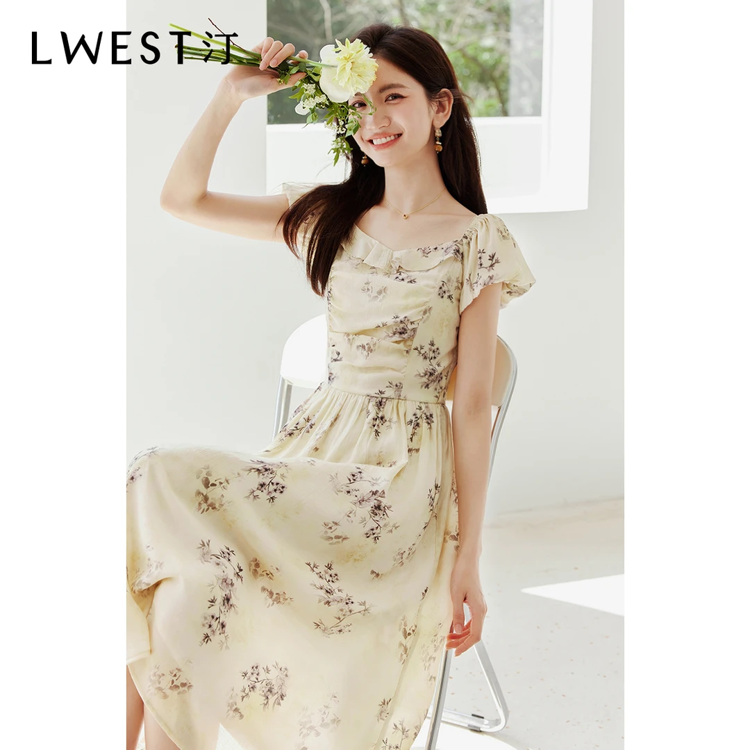 【备用链接】朗文斯汀优雅气质碎花连衣裙DTML4204C12279