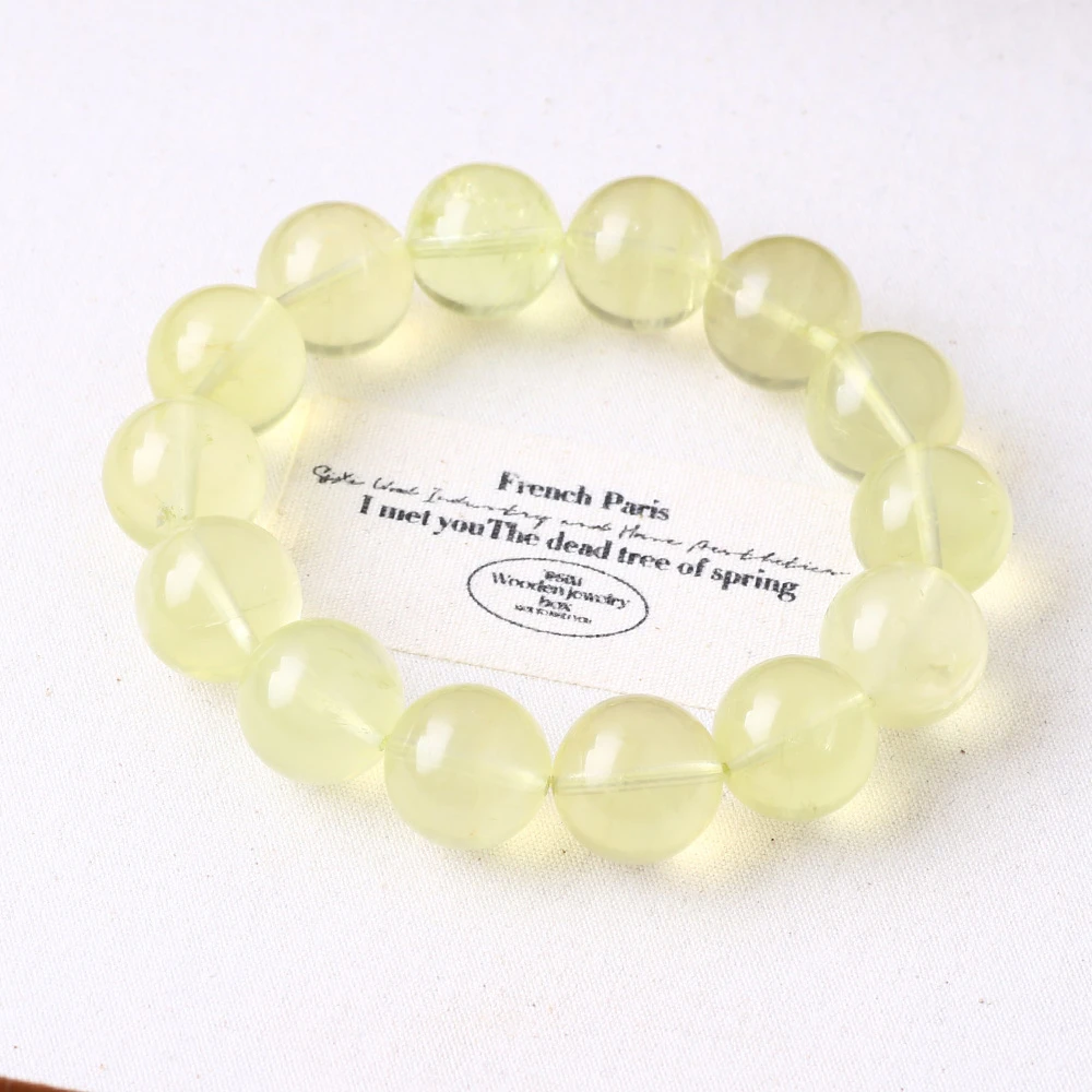 天然柠檬黄水晶素圈手串可DIY创意原创设计多样性发一