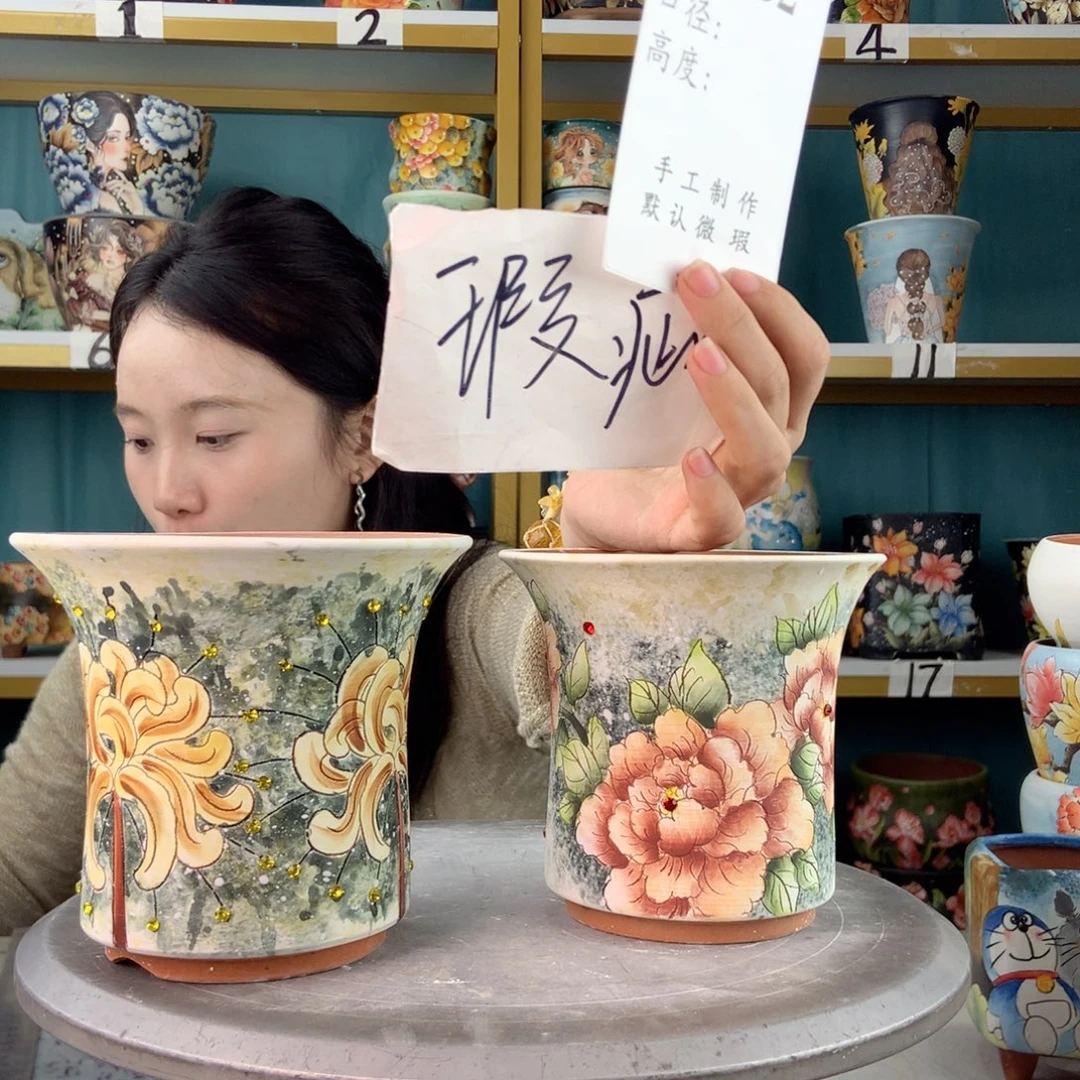 陶景德镇手工花盆392